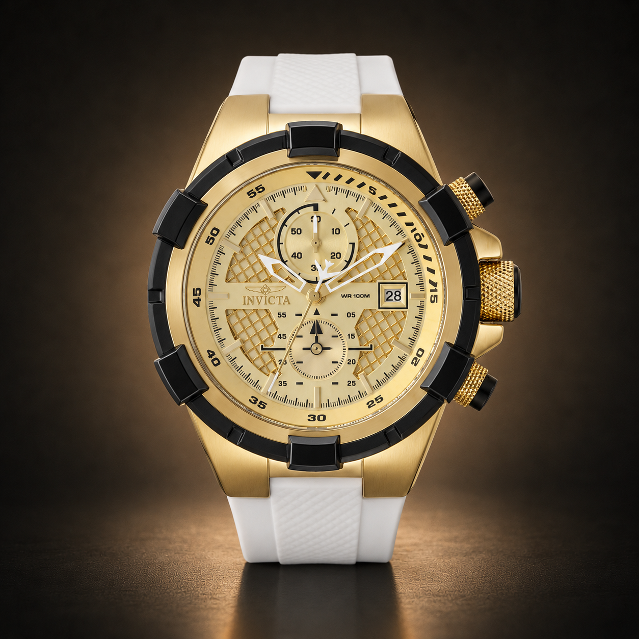 INVICTA AVIATOR - 50.5MM (Correa Silicona Verde)